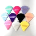 thumbnail image 1 of Borla de polvo triangular, borla de terciopelo corta, borla de polvo de pie, borla de terciopelo para maquillaje, esponja súper suave de doble cara, borla de polvo negra en caja, 1 of 6