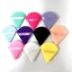 thumbnail image 1 of Borla de polvo triangular, borla de terciopelo corta, borla de polvo de pie, borla de terciopelo para maquillaje, esponja súper suave de doble cara, borla de polvo negra en caja, 1 of 6