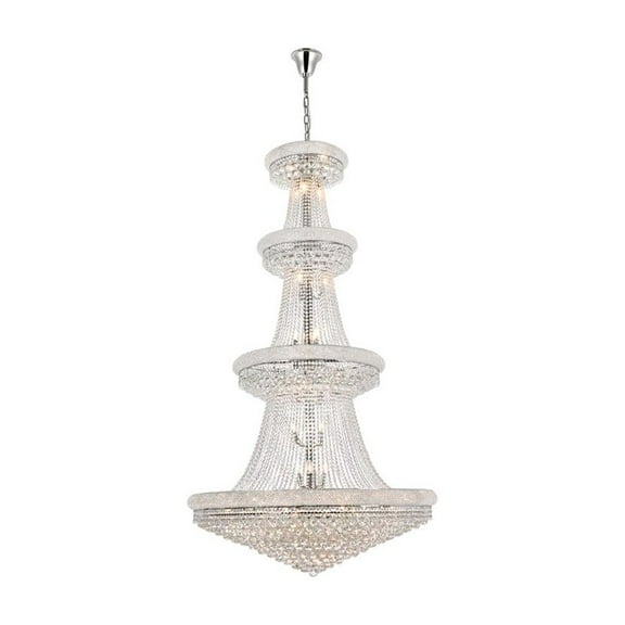 Elegant Lighting Primo 42 Light Chrome Chandelier Clear Royal Cut Crystal