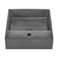 thumbnail image 6 of Lisse 23.5" Rectangle Concrete Vessel Bathroom Sink in Dark Grey, 6 of 11
