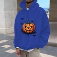 thumbnail image 4 of Halloween Pumpkin Hoodies for Men 2025 Spooky Pumpkin Graphic Hooded Sweatshirt Halloween Pullover Tops, 4 of 5