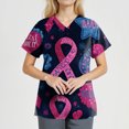 thumbnail image 2 of NAMTYQX Tshirts Shirts for Women Pink Breast Cancer Shirts for Women Navy Size L, 2 of 4