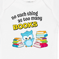 thumbnail image 4 of Inktastic No Such Thing as Too Many Books with Cute Owl Boys or Girls Baby Bodysuit, 4 of 5