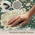 thumbnail image 6 of ODIKA 8'x10' Olive Green Beige Boho Vintage Washable Area Rug Tuscan Medallion Cottagecore Scroll Symmetrical Antique Layout Durable, Non-Slip for Living Room, Under Sectional, Family, 6 of 7