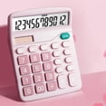 thumbnail image 5 of Calculadora NICOLEKAY con pantalla LCD grande de 12 dígitos, color rosa, 5 of 5