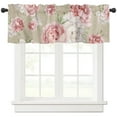 thumbnail image 2 of Retro Flower Watercolor Small Curtain Rod Pocket Short Curtains Half Drapes Partition Cabinet Door Window Curtains Home Decor, 2 of 6