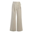 thumbnail image 3 of Pantalones deportivos casuales de punto, pantalones anchos rectos de cintura alta blancos de verano para mujeres europeas y americanas, 3 of 6