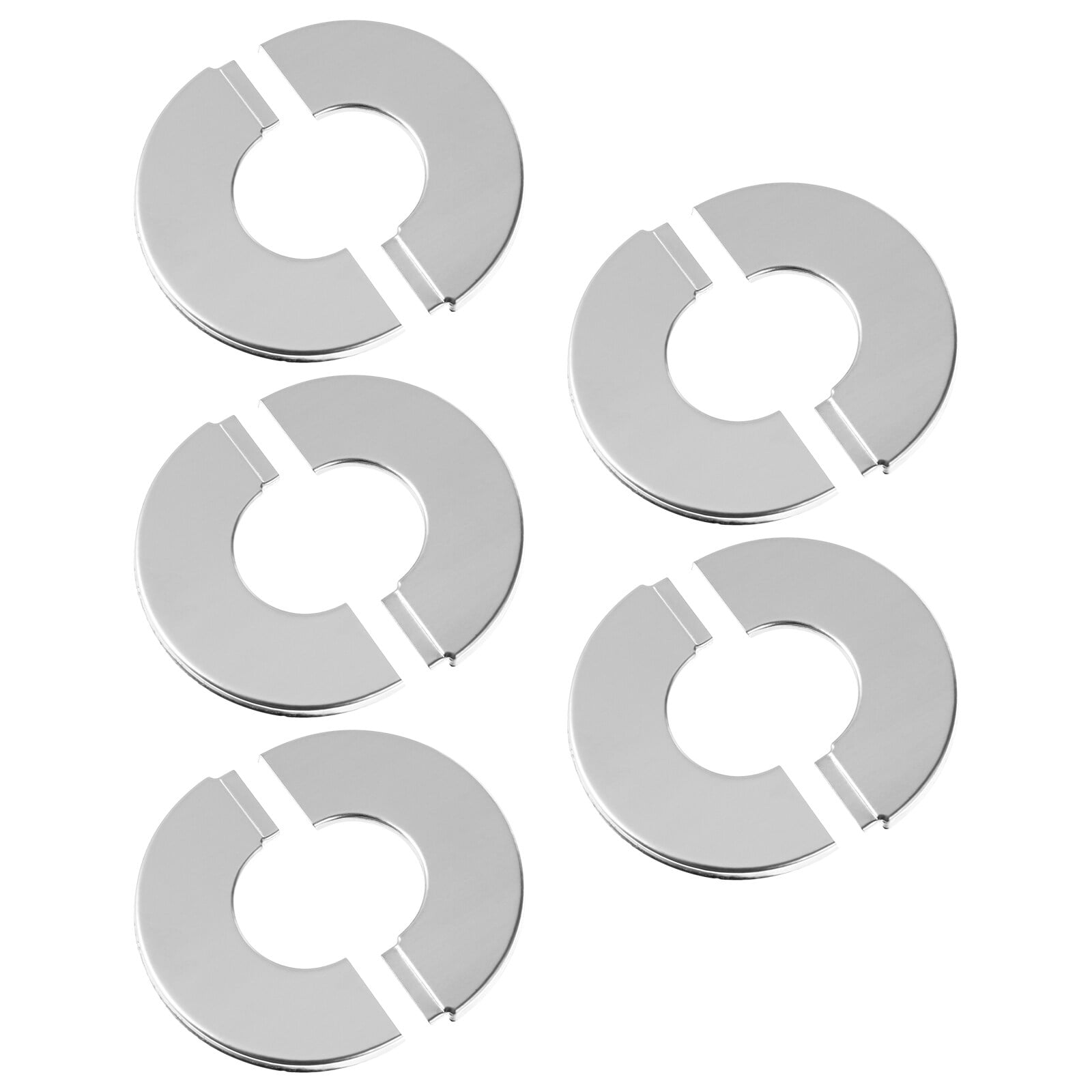 WASHWEPE Stainless Steel Hole Cover Silver For Drain Line Wall Hole 5Pcs 2.6X2.6X0.2In