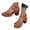 Brown, variant on Platform Heels for Women Chunky Block Heel Open Toe Slide Shoes Adjustable Ankle Strap Wide Width Wedge Sandal Brown 7.5