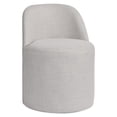 thumbnail image 3 of Duhome Upholstered Round Linen Dining Chair,Accent Armless Modern Dining Chairs for Dining Room Bedroom Living Room, 3 of 10