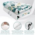 thumbnail image 4 of Full Quilt Set 78''x90'', Teal Eucalyptus Lightweight Summer Bedspread Coverlet Set with 2 Pillow Shams, Watercolor Spring Weeping Botanical Breathable All Season Quilt Bedding for Bedroom/Guest Room, 4 of 9