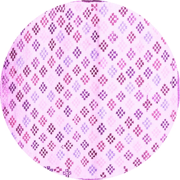 Ahgly Company Indoor Round Southwestern Purple Country Area Rugs, 5' Round