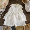 thumbnail image 2 of Gubotare Pajamas for Girls Baby Boy Outfits Summer Boys Girls Cute Print Sleepwear Set Toddler Pajamas 3T 4T (White,3-4 Years), 2 of 3