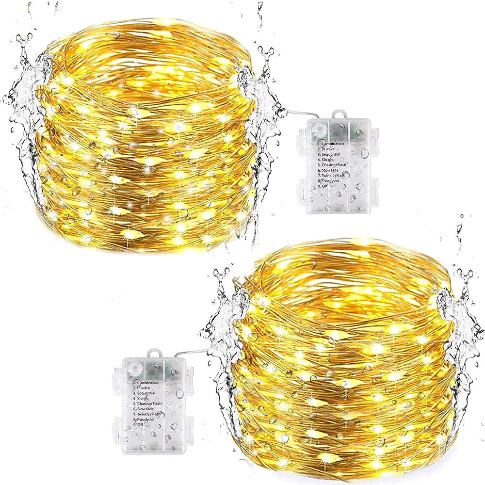 Rosnek LED Christmas Fairy String Lights, 6.632.8ft LED Copper Wire