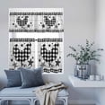 thumbnail image 6 of 3 Piece Kitchen Curtains and Valances Set Chicken Hen Cafe Curtains 36 Inch Length Rooster Animals Farmhouse Plaid Country White Wooden Valance & Tier Curtain for Living Room 54"x18"+27"x36"*2, 6 of 6