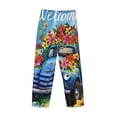 thumbnail image 3 of Lsque Floral Truck Welcome Print Men's Pajama Pants, Lounge Pant - Comfortable Home Wear,Elastic Waistband, Stylish Design-Small, 3 of 9