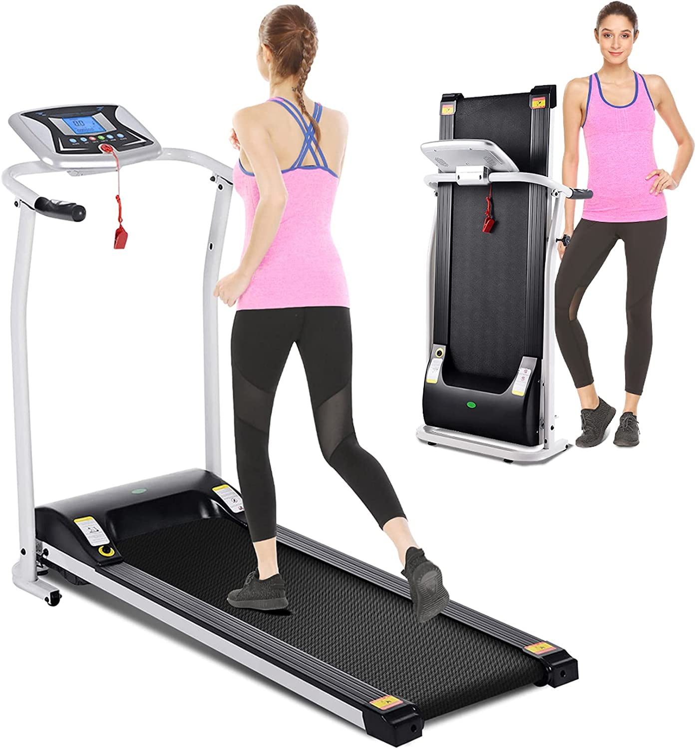 Ancheer Treadmill,Folding Treadmills with LCD Monitor,Pulse Grip and