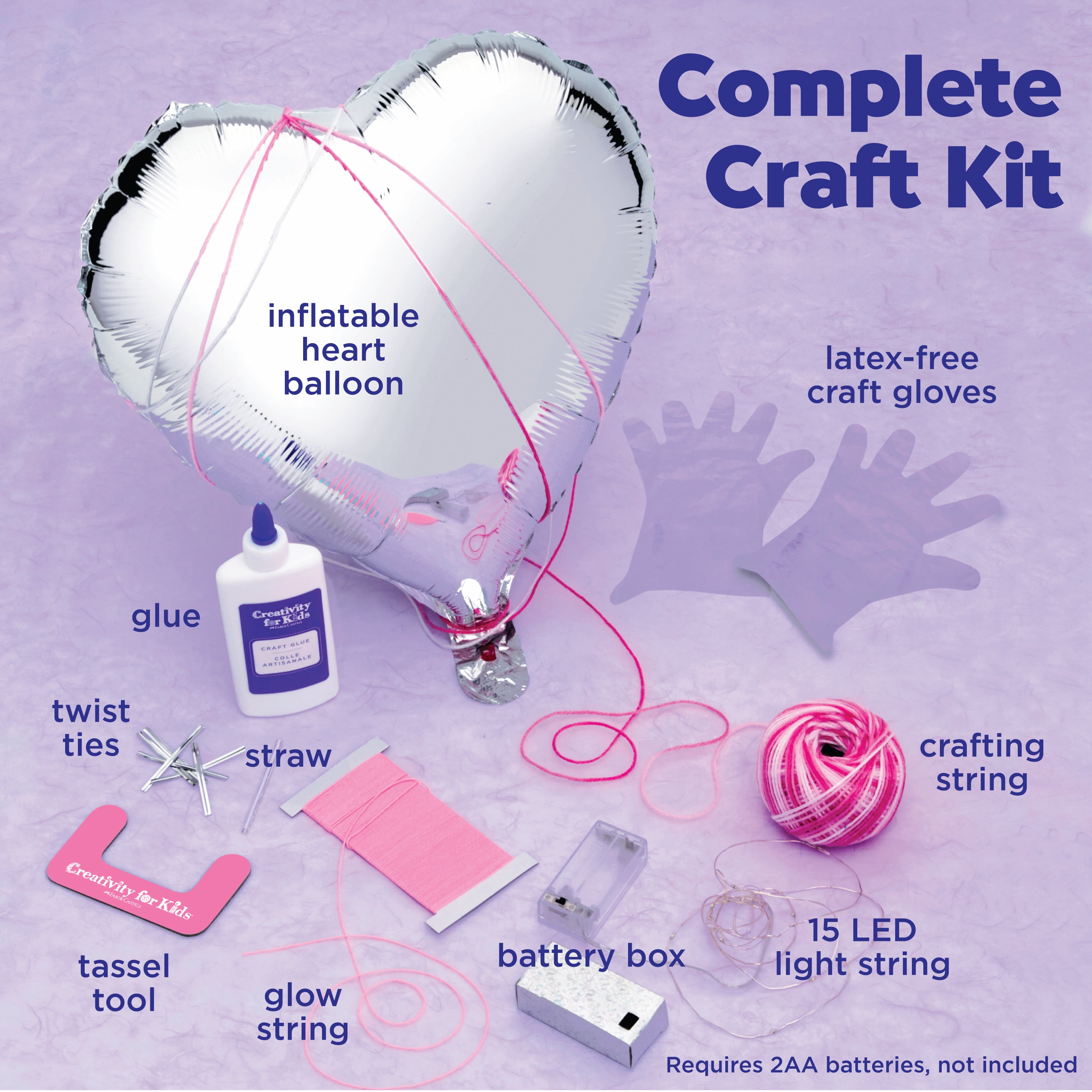 Crafts Art Kit for Kids,3D String Art Kit with Glowing Heart and