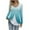 Light Blue, variant on Women's Layered Look Long Sleeve T-Shirt Slim Fit Waist-Defining Pullover Blouse for Stylish Base Layer