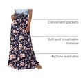 thumbnail image 4 of Pantalones Palazzo de Pierna Ancha para Mujer PRETTYGARDEN Azul Marino y Rosa XL, 4 of 7