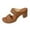 Brown High Heels Shoes for Women, variant on Hopeusnice High Heels Shoes for Women Open Toe Breathable Non-Slip Thick-Soled High Heel Trendy Women's High Heels Shoes PU Materials Summer Shoes Soft Elegant Shoes Beige 40