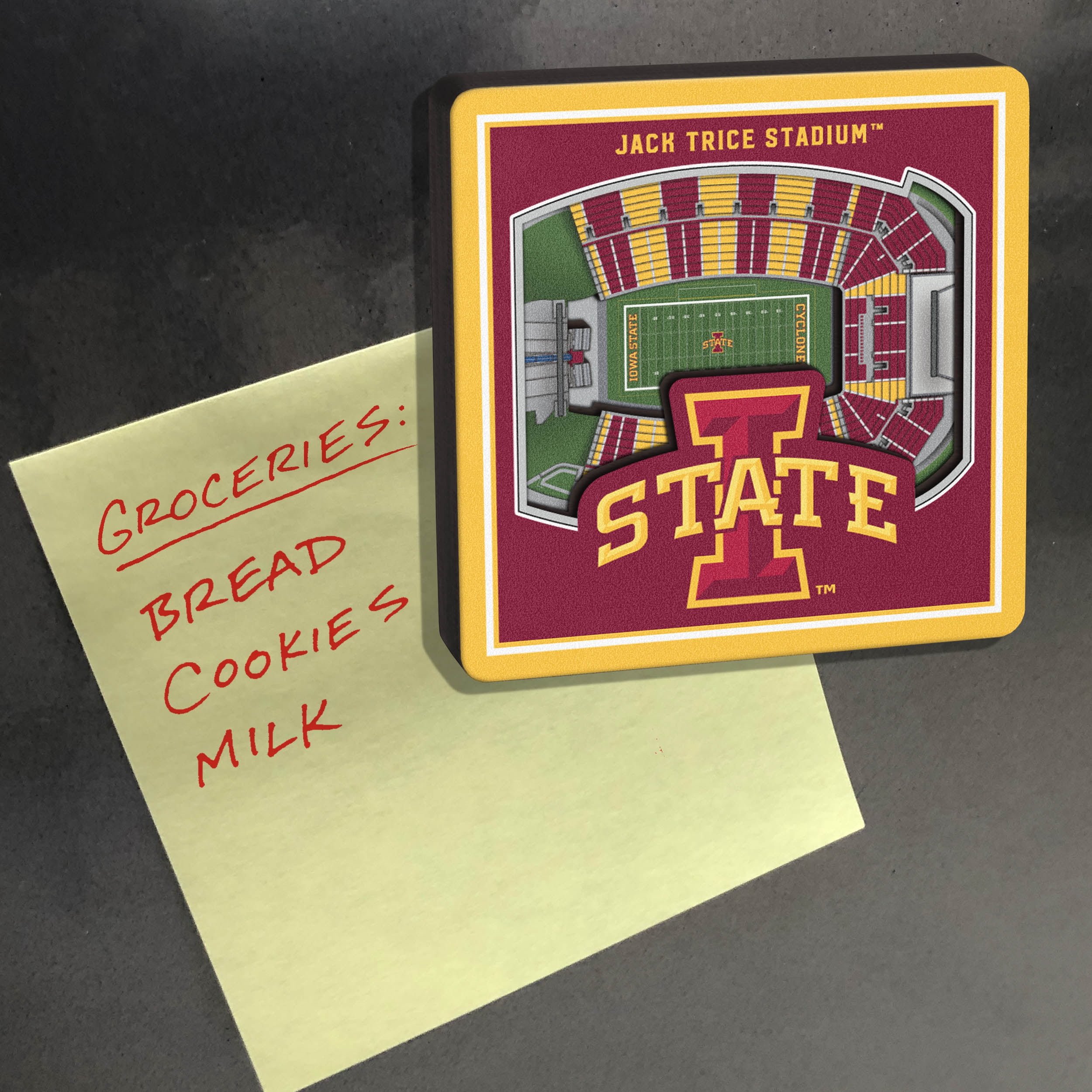 YouTheFan NCAA Iowa State Cylcones 3D STADIUMVIEW MAGNET