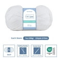 thumbnail image 6 of CBC Perfectly Posh Chenille Yarn for Knitting, Crocheting and Amigurumi - 6 Pack (7 oz / 200 g, 233 yards Each Skein), White, Gauge 5 Bulky, 6 of 9