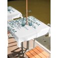 thumbnail image 2 of Outdoor Tablecloths with Umbrella Hole & Zipper, Teal Green Eucalyptus Leaves 54x54 Inch Square Tablecloths, Spring Plants Leaves Country Waterproof Table Cloth, Patio/Pool/Picnic Table Covers, 2 of 8