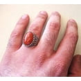 thumbnail image 6 of AAA Coral Mans Ring, Natural Red Coral Ring, Unisex Ring, Silver Jewelry, 925 Silver Ring, Birthday Gift, Heavy Mens Ring, Arabic Design, Ottoman Style Ring, Christmas, Turkey Mens Signet Ring, 6 of 6