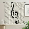 thumbnail image 3 of Music Notes Sheet Vintage Curtain For Living Room Kids Bedroom Kitchen Window Curtains Home Interior Drapes, 3 of 6