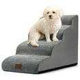 thumbnail image 1 of PetSafe Curved Dog Stairs – Foam Ramp for Small Pets, Non-Slip Ladder for Bed & Sofa with Waterproof Cover, 1 of 5