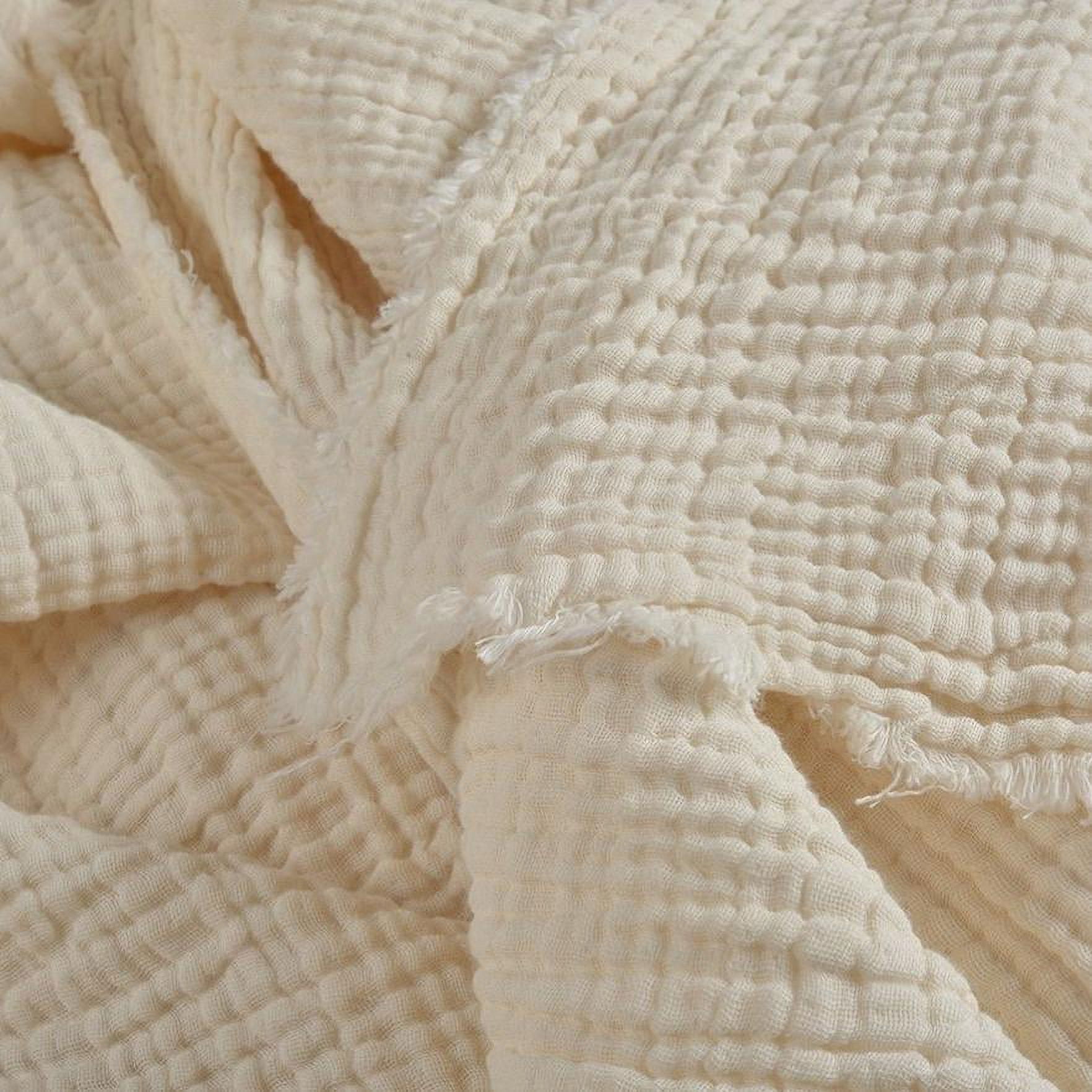Gauze Fabric, Combed Double Layer Cotton Gauze Fabric Decoration  Multipurpose Wrinkled Texture For Bandages For Scarves For Beachwear