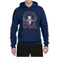 thumbnail image 2 of Wild Bobby Betty Boop All American Girl Since 1930 Betty Boop Unisex Hoodie Sweatshirt, Navy, Large, 2 of 5