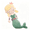 Green, variant on Bulk Fairy Tale Plush Doll Cartoon Mermaid Stuffed Pillow Doll Soft Cozy Throw Pillow Back Cushion Lovely Kid Companion