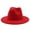 Red, variant on Gaukiv Unisex Felt Fedora Hats Wide Brim Classic Jazz Caps Structured Crown Versatile Styling Red L