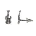 thumbnail image 2 of Sterling Silver Electric Quitar Stud Post Earrings, 2 of 2