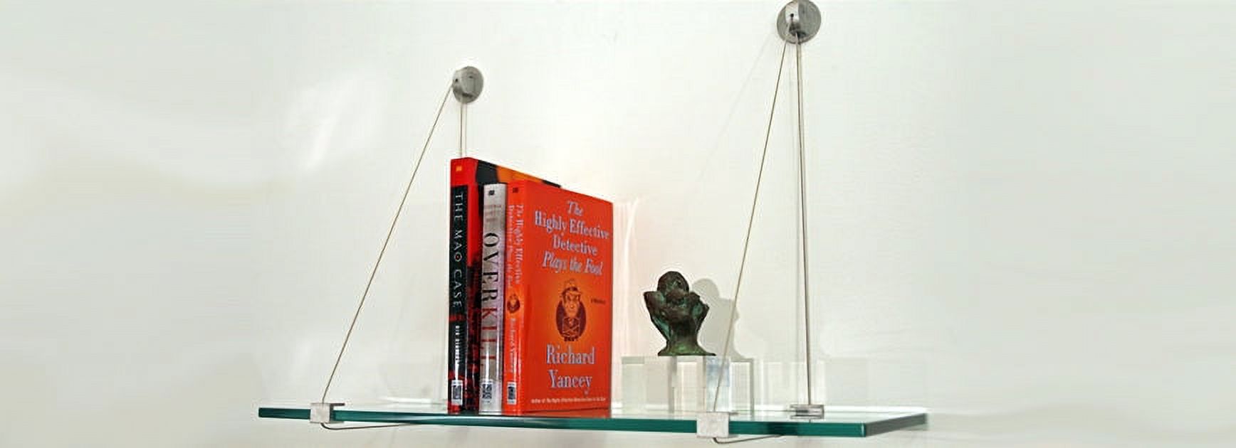 10" X 30" Crane Floating Glass Shelves - 2 Brackets Included with Each Shelf By Spancraft Glass