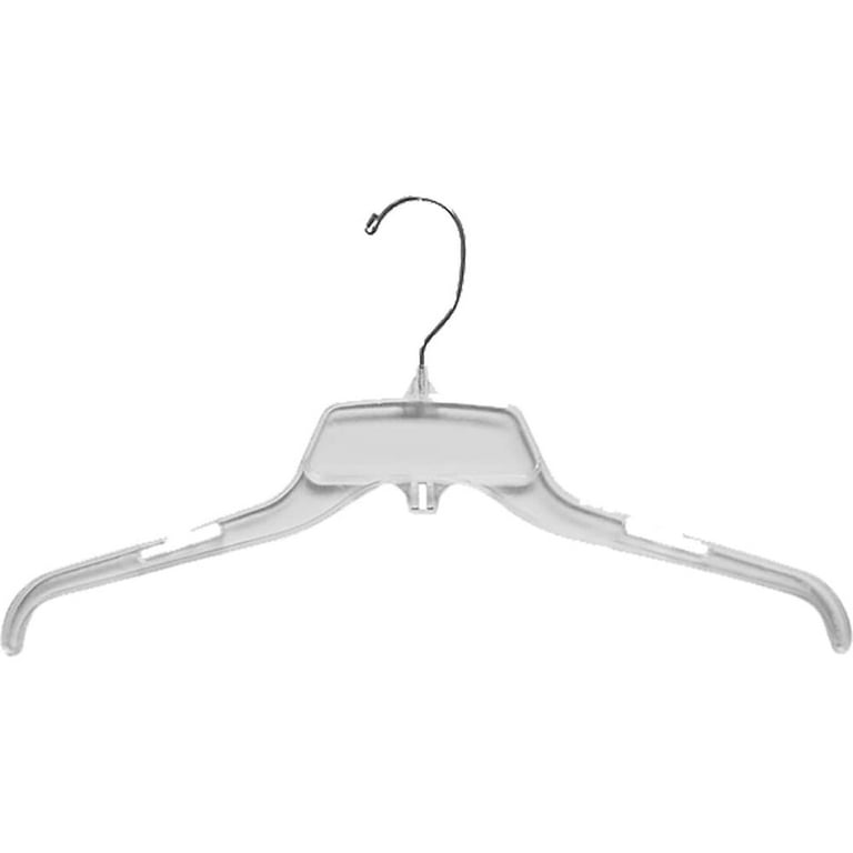 Clear Plastic Kids Combo Hanger with Adjustable Cushion Box of 100