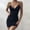 Black, variant on Babysbule Women's Summer Dresses Women's Sexy Solid Color V-neck Tight Fitting Camisole Package Hip Dress