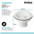 thumbnail image 4 of KRAUS Kitchen Sink Strainer in White, 4 of 7
