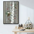 thumbnail image 5 of Birch Birds II - Framed Gallery Wrapped Holiday Canvas - 27 x 41 - Black Frame, 5 of 8