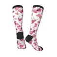 thumbnail image 4 of Fotbe Girl Butterfly print Women's Men's Novelty Crew Socks Cotton Socks Knee High Socks for Walking,Running,Nurses,Pregnancy, 4 of 9