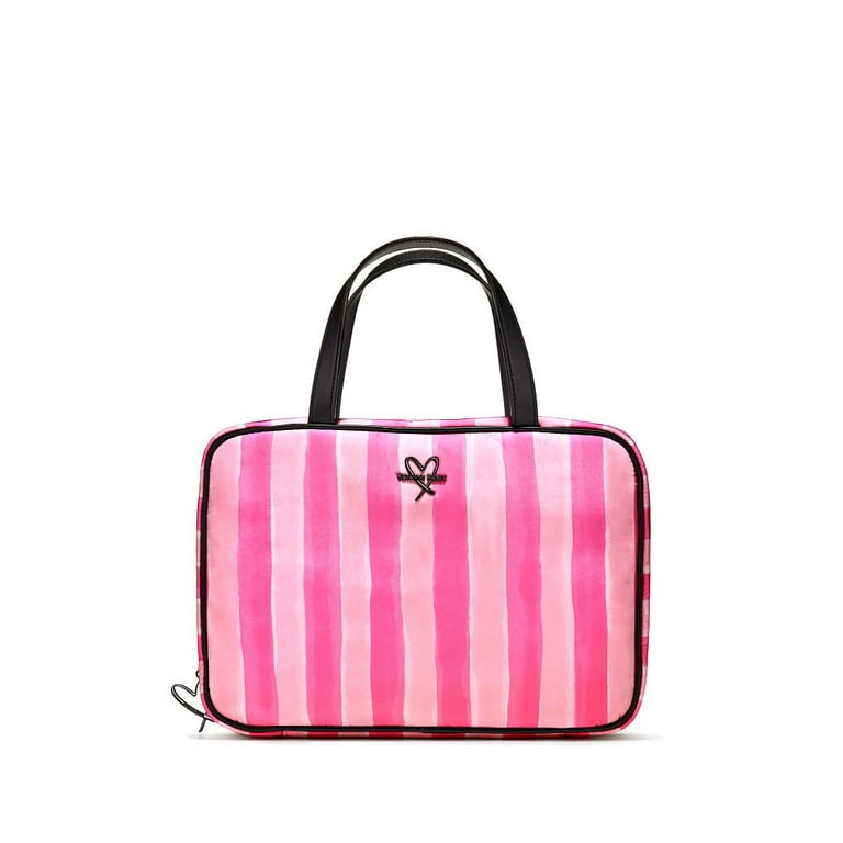 Victoria Secret Black and Pink Stripe Tote Bag 