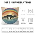 thumbnail image 5 of Crocodile  Retro Sunset Lover Cute  Mom Dad Throw Pillow,  Multicolor, 5 of 5