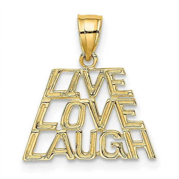 FJC Finejewelers 14k Yellow Gold Live Laugh Love Charm