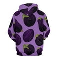 thumbnail image 6 of POBUDS Hoodie, Regular Fit Sporty Pullover Hooded Sweatshirt for Men Women Dark Eggplant Pattern S, 6 of 6