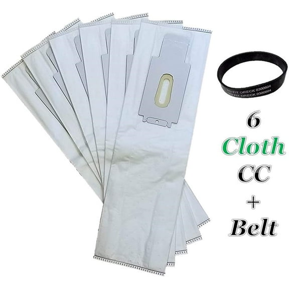 HEPA 6PK Replacement Bags   Belt for Oreck XL   CC Upright Vacuum Cleaners. Compatible with CCPK80H, 0300604, CCPK80F, CCPK8DW, PK80009, PK80009DW, CCPK8 with Bag Dock
