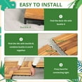 thumbnail image 5 of Flooring Deck Tiles, Interlocking Patio Flooring Acacia Wood Tiles for Garden, Porch, Indoor& Outdoor, 10 PCS, 5 of 7