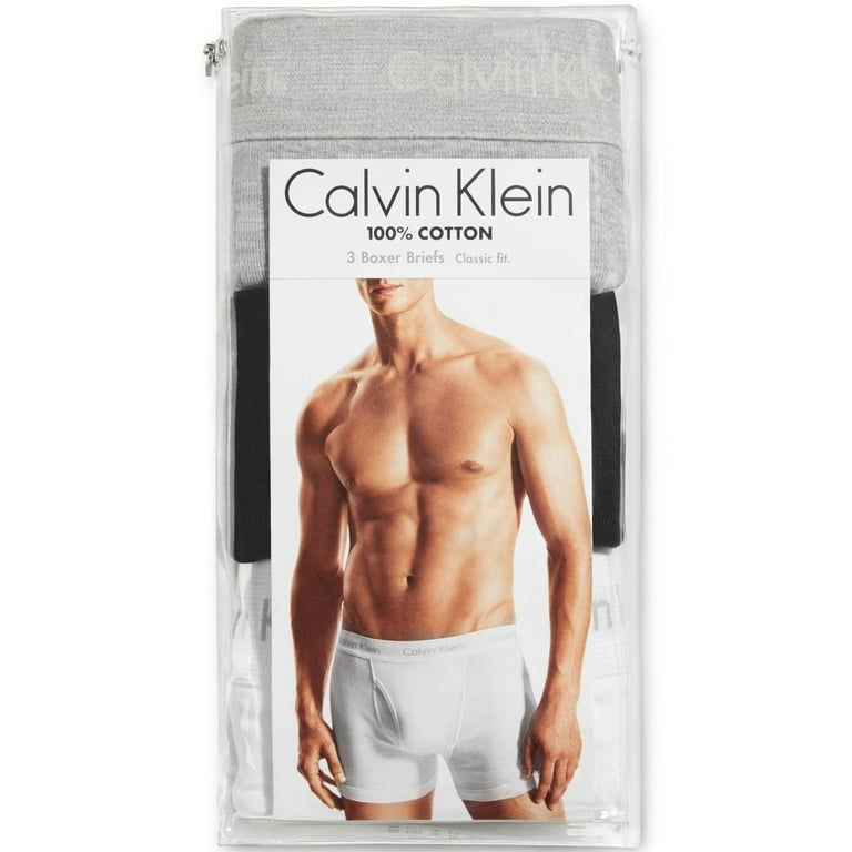 Classic 100% cotton briefs 3-pack, Calvin Klein, Shop Men's Underwear  Multi-Packs Online