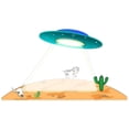 thumbnail image 2 of VWAQ UFO Wall Decal Alien Abduction Sticker Peel and Stick Kids Room Decor - PAS34, 2 of 2